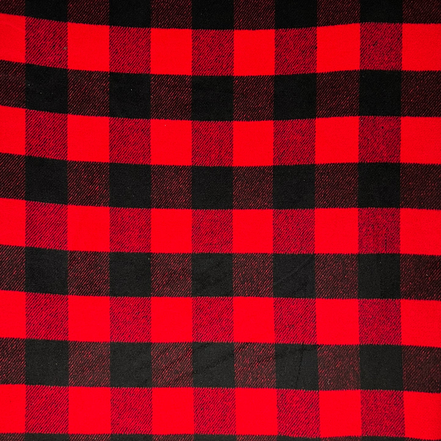 Fringe Bandana - Buffalo Plaid Red and Black