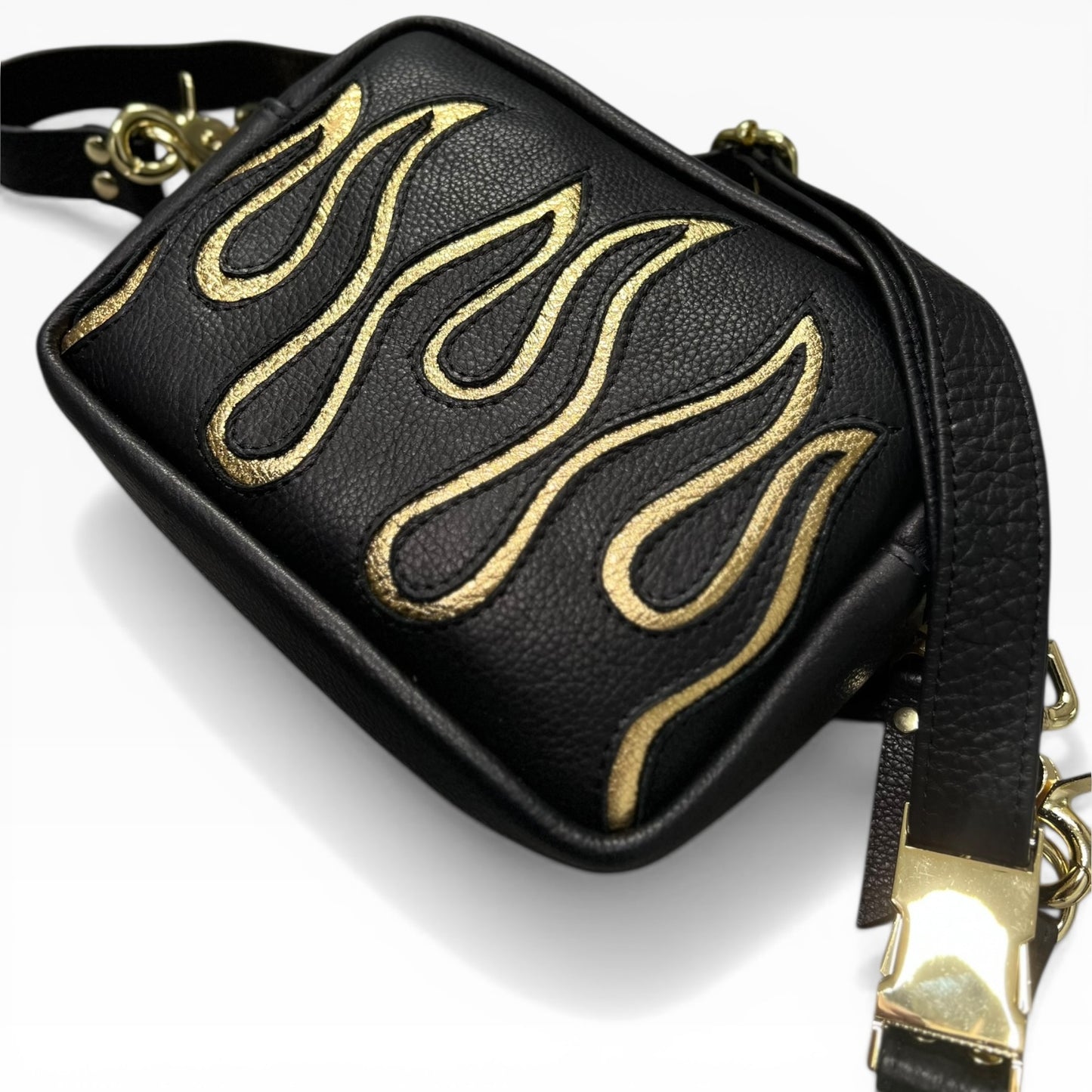 Wildfire Belt Bag - Black and Gold