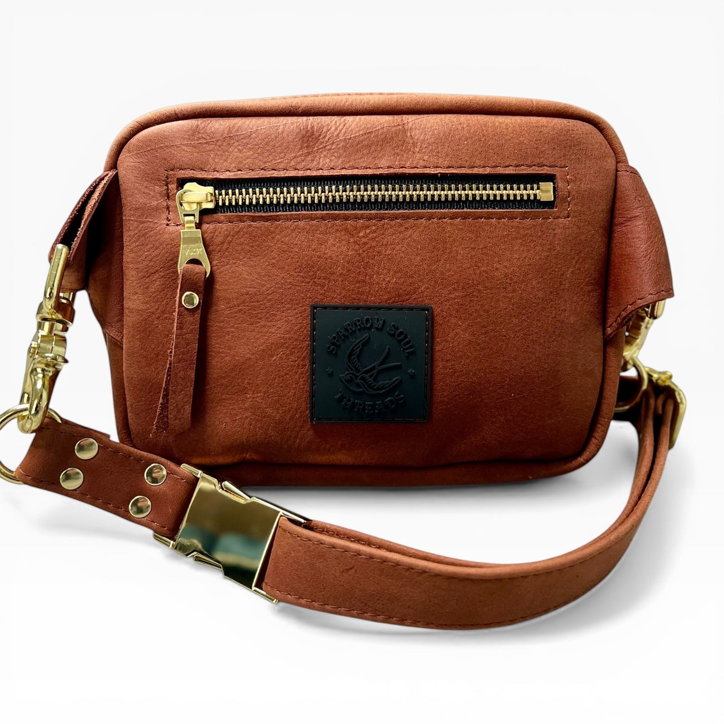 Angle Weave Belt Bag - Tan