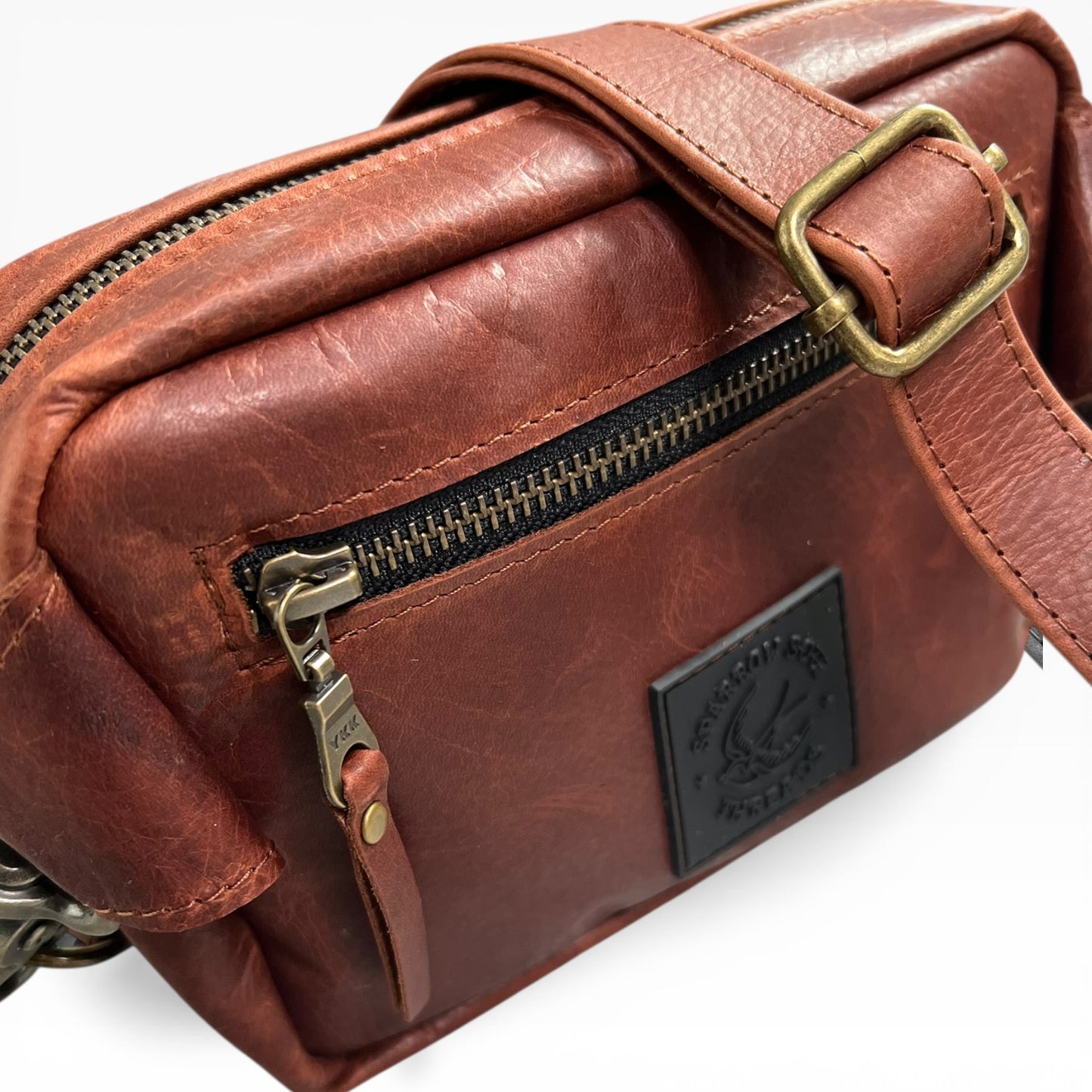 Diamond Stitch Belt Bag - Cognac